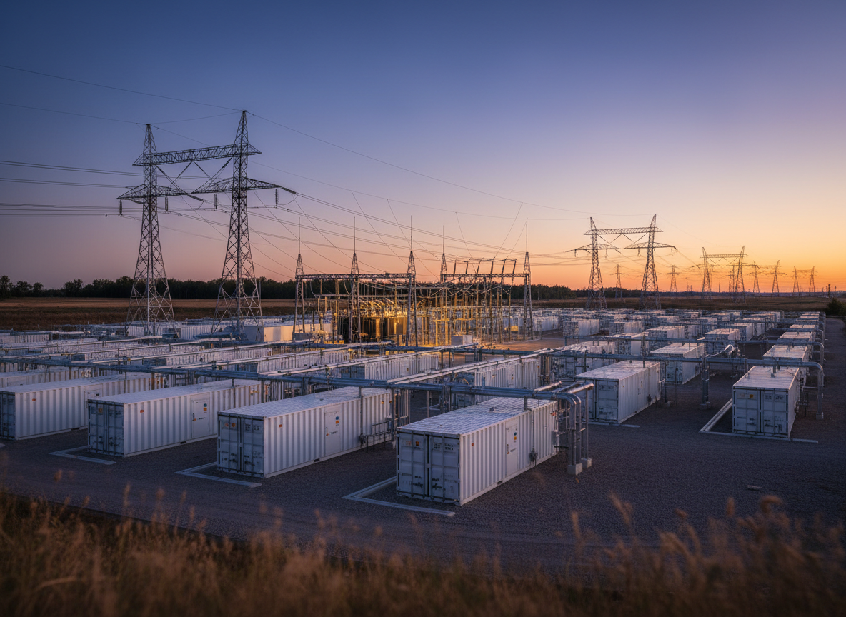 Grid-scale battery energy storage facility